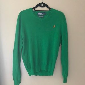 Polo Ralph Lauren Pony Green V-Neck Pullover